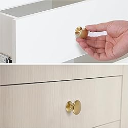 BIGLUFU Brass Drawer Knob, 30 Pack Brass Kitchen