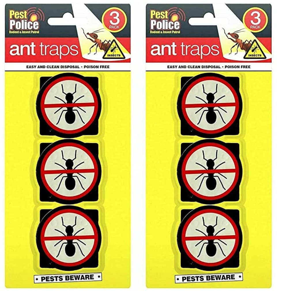 PEST POLICE Rodent and Insect Control - ANT TRAPS - 2 x 3 Pack (6 Baits)