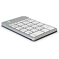 R-Go Number Pad Keyboard, Bluetooth Mini Numeric Keypad with LED Break Indicator, for Financial Accounting, Data Entry & Excel Spreadsheets, Rechargeble Wireless, White