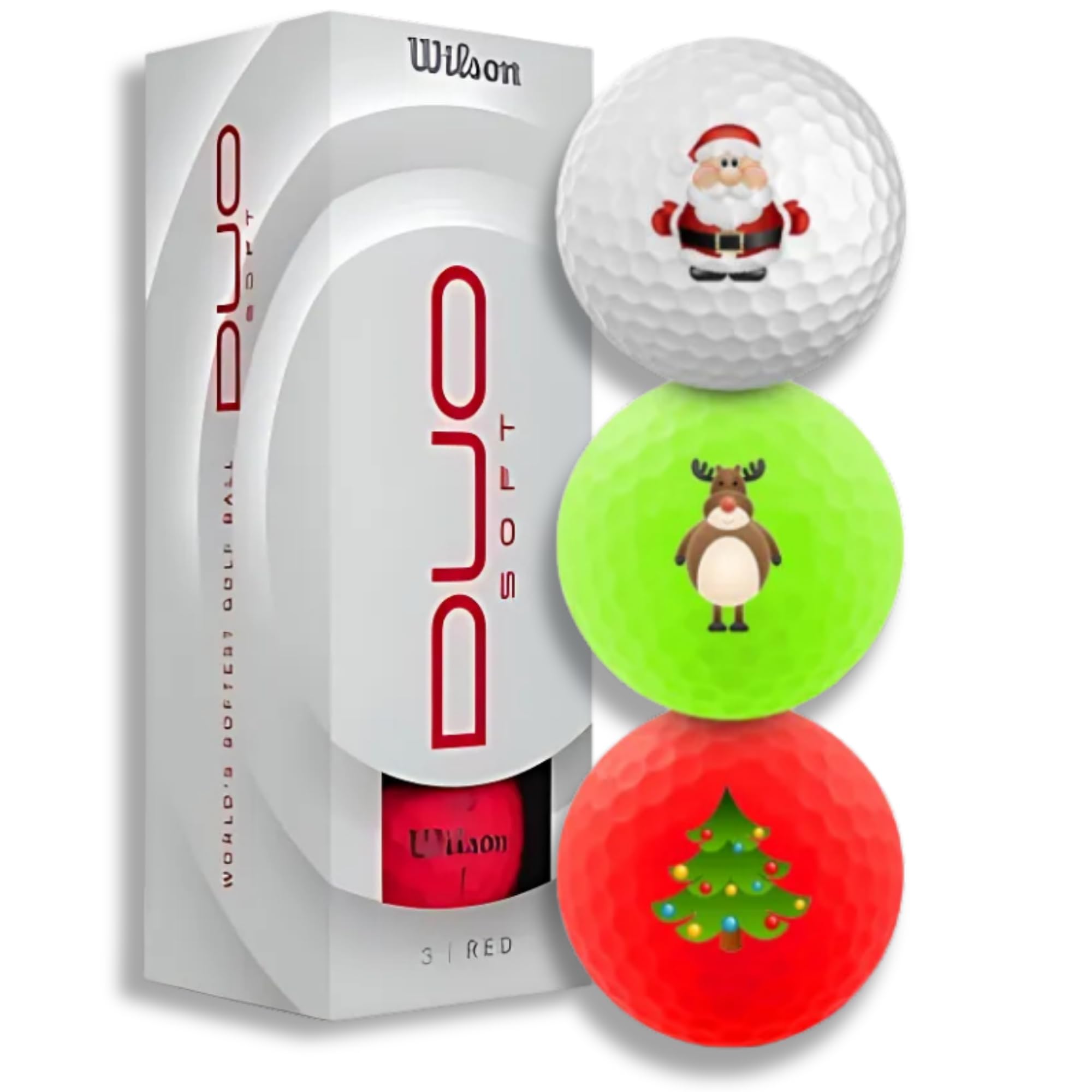 Wilson Staff DX2 Soft/Optix 2018 Xmas Golfballs, 3er Pack