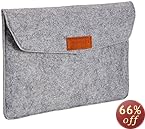 AmazonBasics 11-Inch Felt Laptop Sleeve - Light Grey
