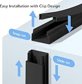 shinfly 4.8m Black Cable Trunking 15x10mm Self Adhesive Kit view 6