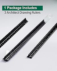 Architectural Scale Ruler 3 Pack Aluminum