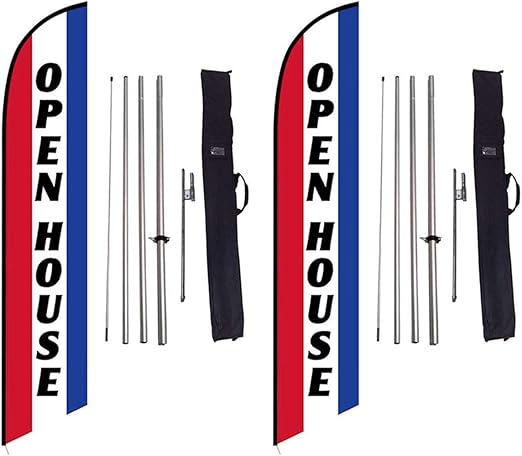 Amazon Com Ffn 2 Pack Of Open House Feather Banner Flag Kits