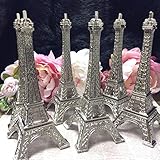 7 Inch (18cm) Silver Metal Eiffel Tower Statue Figurine Replica Centerpiece Pack of 6