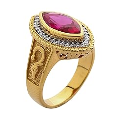 Pastoral's Staff Marquise Red Ruby Womens Bishop