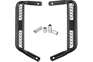 Mokuo Motorcycle Extended Footpegs in Heavy Iron Material Compatible with Yamaha Zuma 2022 2023, Black Color TANK 200