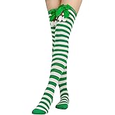 Evankin Halloween Knee High Socks Striped Witch Long Socks for Women Girls Cosplay Party Dress up Funny Novelty Gifts