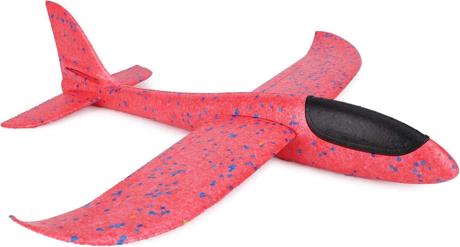 Toyland® 48cm Foam Gliding Airplane - Watch It Fly - Outdoor Toys & Games (Red)