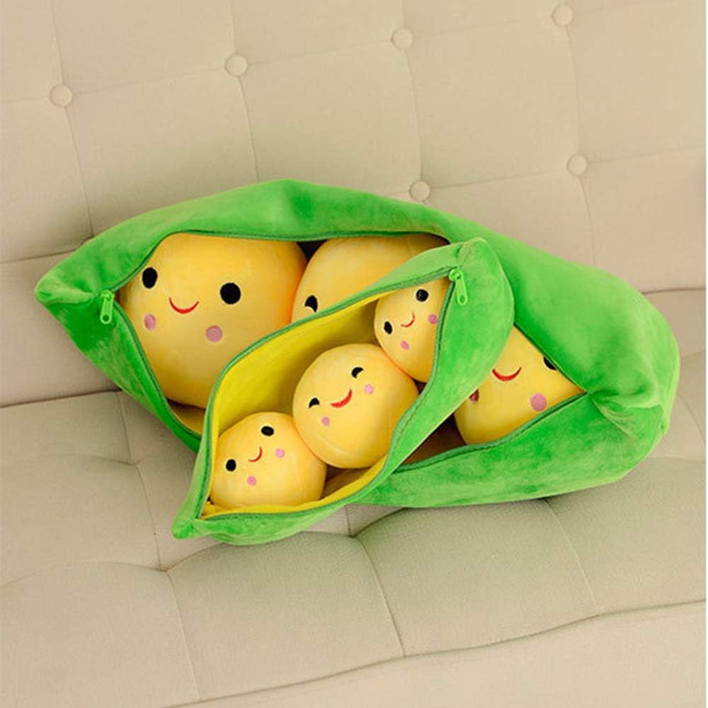 Amazon Cozyswan えんどう豆抱き枕 ファスナー開閉できる かわいい小さなエンドウ豆ぬいぐるみ人形 3つのエンドウ豆 エンドウ豆植物のおもちゃぬいぐるみ 豆のおもちゃ 柔らか 飾り デコレーション 快適 ギフト Size 25cm 抱き枕 オンライン通販