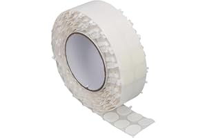 WALFRONT 1000 Pcs Candle Wick Sticker for Candle Making Foam Wick Sticker Heat Proof Double Sided with Tail D20x1mm for Glass