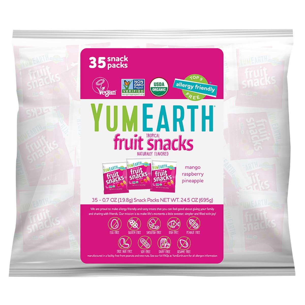 YumEarth Organic Tropical Fruit Snacks