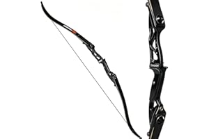 Toparchery Archery 56" Takedown Hunting Recurve Bow Metal Riser Right Hand Black Longbow