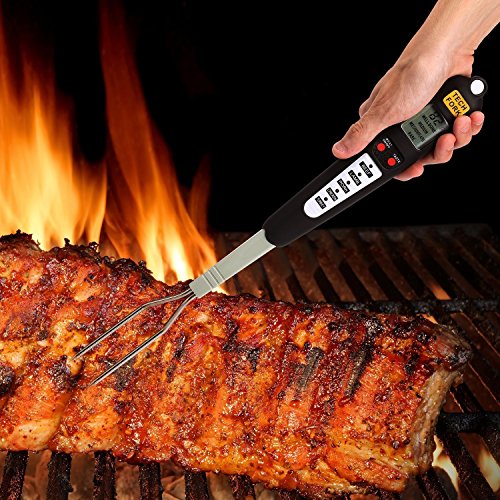 image for ACE Digital BBQ Grilling Meat Cooking Thermometer Fork with Instant Re