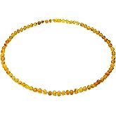 Amber Guru Baltic Amber Necklace for Women and Men (Authentic, Certified) - 21.7 Inches, Raw/Unpolished Beads - Handcrafted Unisex Amber Bead Jewelry for Adults