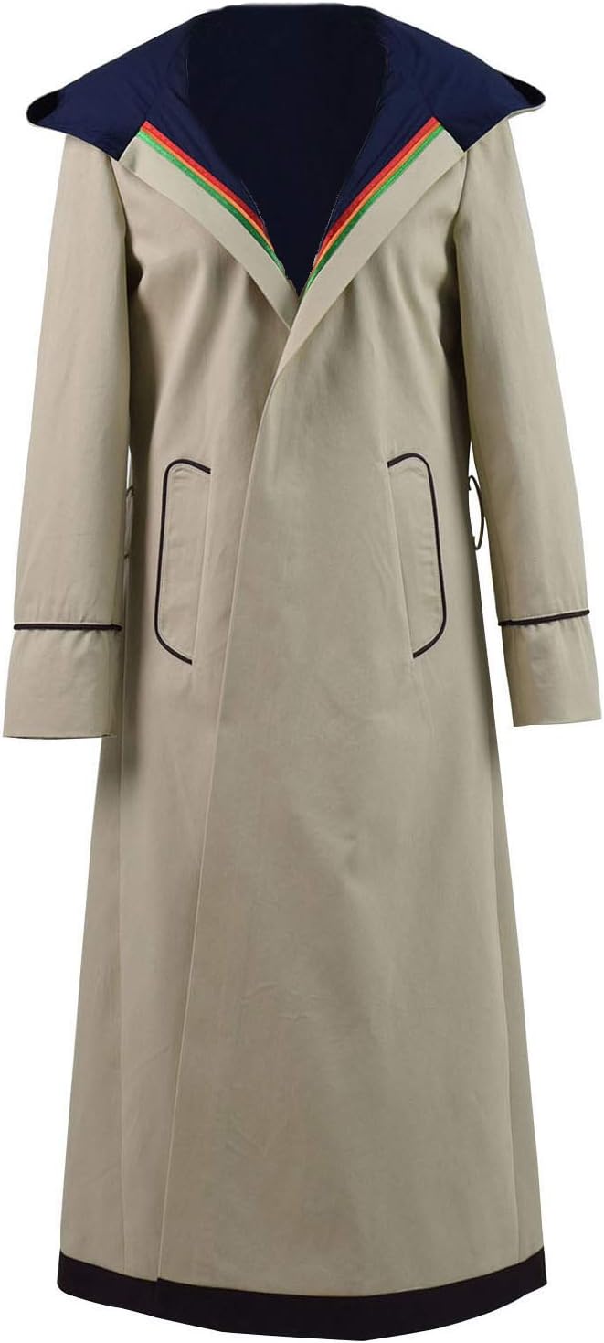 Classic TV 13th Dr Costume Women Beige Trench Coat Overcoat