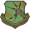 United States Air Force USAF Strategic Air Command Embroidered Patch, with Iron-On Adhesive (Subdued)