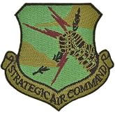United States Air Force USAF Strategic Air Command Embroidered Patch, with Iron-On Adhesive (Subdued)