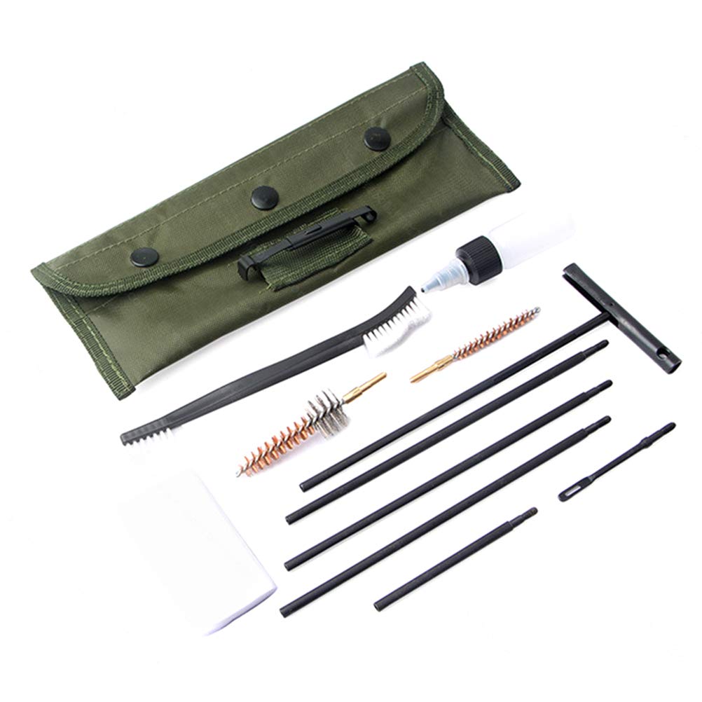 11 pcs/set Rifle Gun Air Rifle Pistol Gun Airgun Rimfire Cleaning Kit Set .22cal Cleaning Rod Nylon Brush Cleaner Gun Clean Tools
