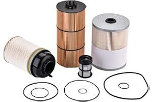 Fuel Oil Filter Kit Compatible with 2013-2019 Freightliner Cascadia/Western Star DD13 DD15 DD16 Detroit Diesel Engine,Replace