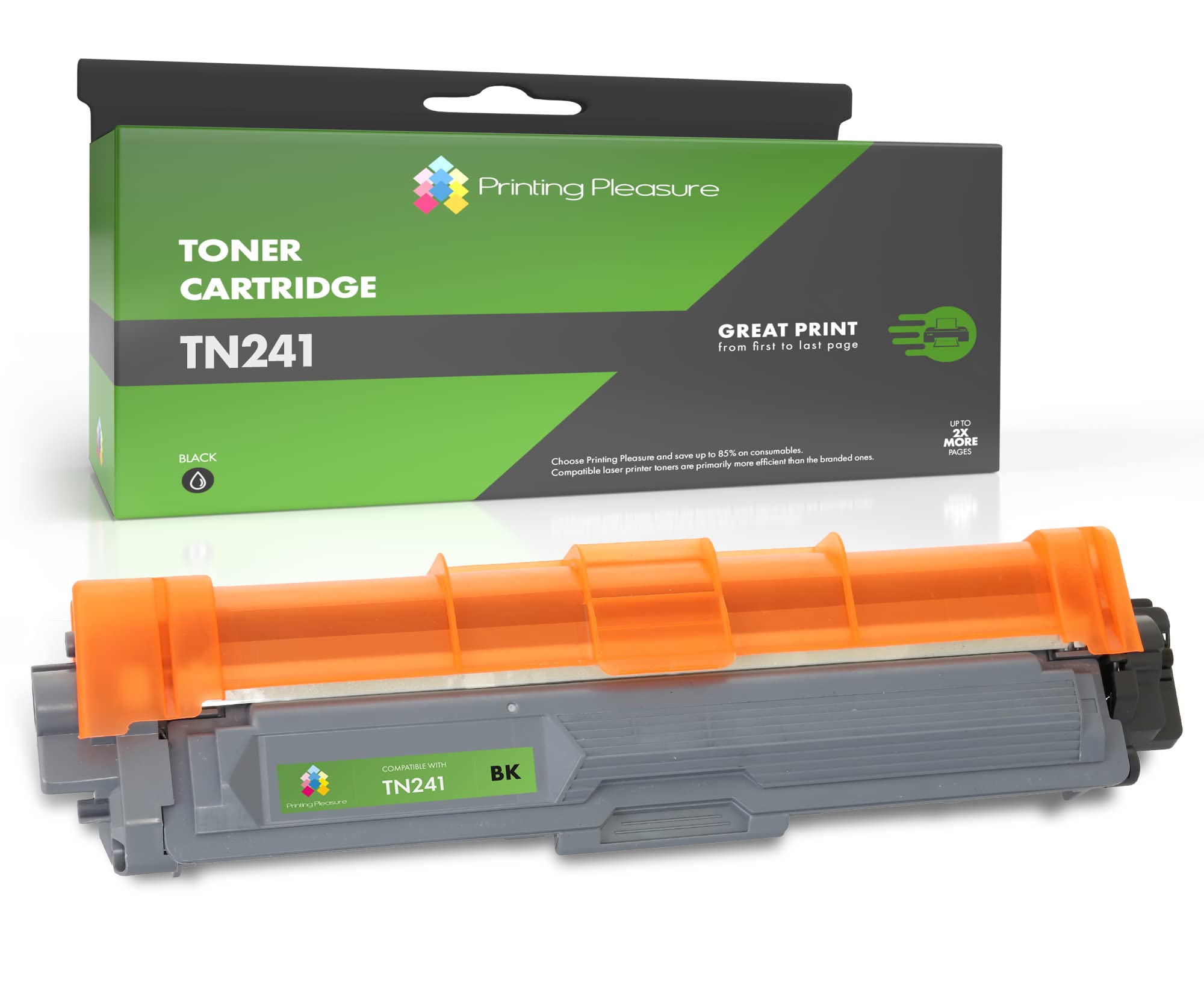 BLACK Laser Toner Cartridge compatible with Brother DCP-9020CDW HL-3140CW 3142CW 3150CDW 3152CDW 3170CDW 3172CDW MFC-9130CW 9140CDN 9330CDW 9340CDW | TN241 BK