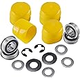 KINTLE Front Wheel Bushing to Bearing Conversion Kit for John Deere Lawn Mower Fits L100 L105 L108 L110 L120 L130 and M123811, GX21931, M143338, M123253, R27434.