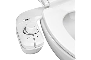 ZMJH J017 Bidet Attachment for Toilet, Non-Electric, One-key disassembly, Self Cleaning Dual Nozzle and Easy Water Pressure Adjustment, Rear/Feminine Wash