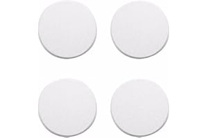 Wideskall® White Round Door Knob Wall Shield Self Adhesive Protector (3" inch Standard Size, 4.0, Count)