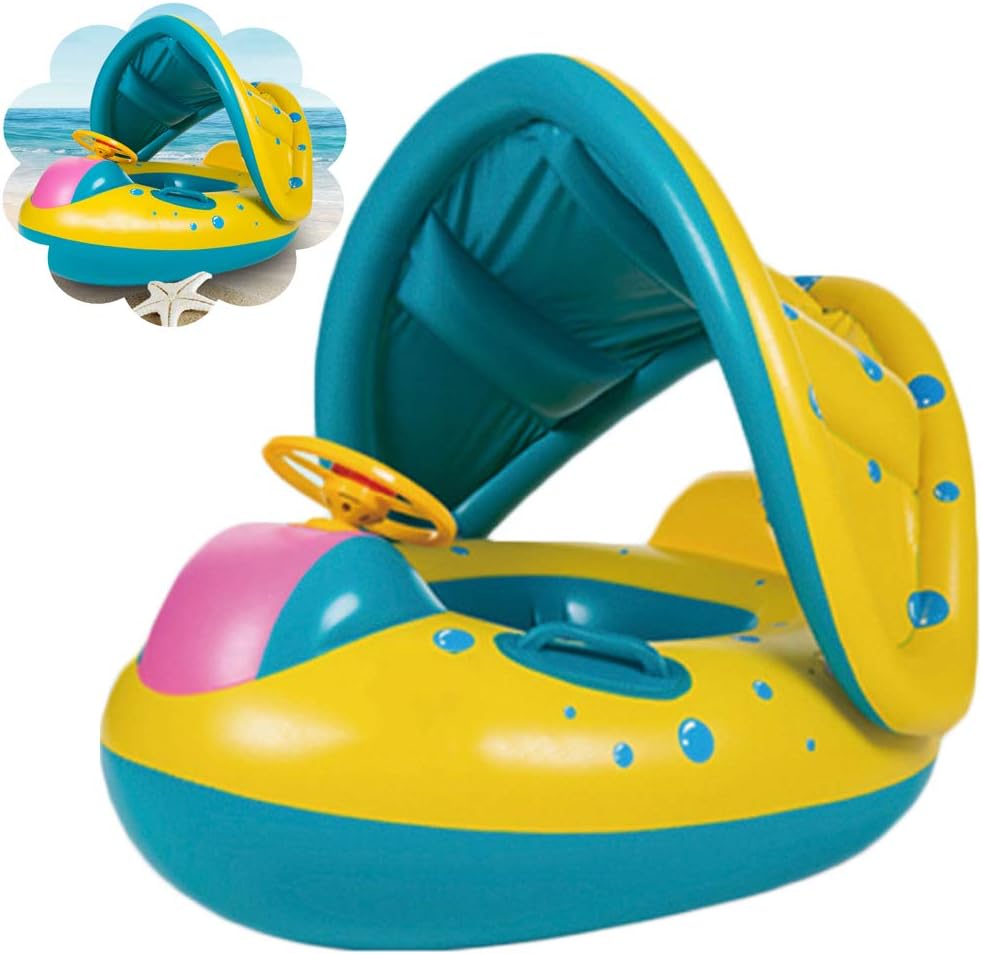LTLWL Inflatable Baby Pool Float Swimming Ring Baby Seat