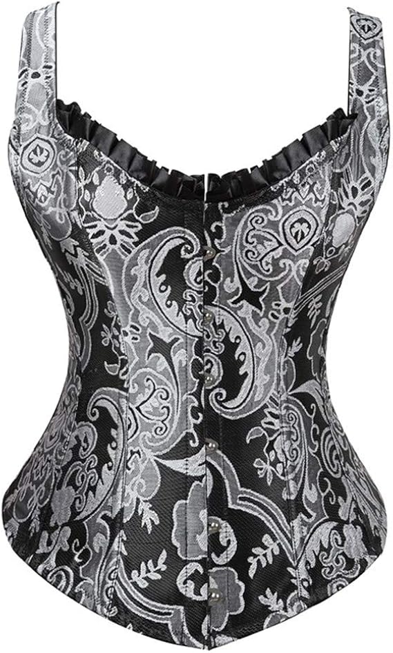 Wapogy コルセット ファッション サテン クラシック 可愛い オーバーバスト コルセット コルセット ウエストニッパー 通販 Amazon