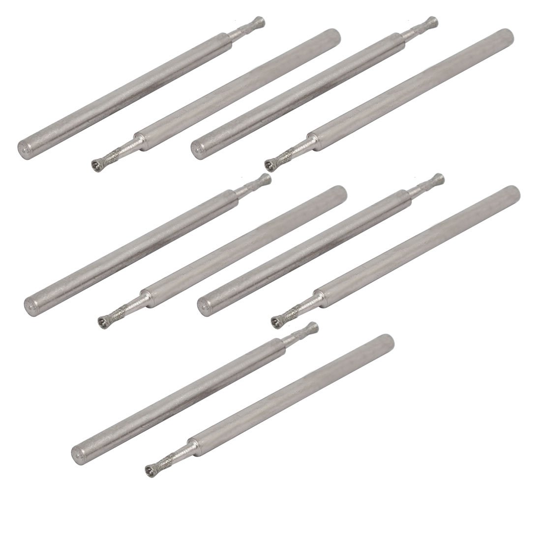 Sourcingmap 2.35mm Shank 1.5mm Dia Spherical Concave Head Polishing Mounted Point Bit 10pcs