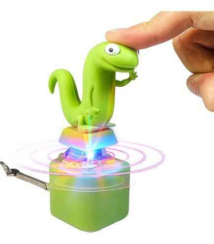 Lot De 2 Porte-clés Lézard – Jouet Anti-stress Avec Son Et Lumières – Rechargeable, Portable – Pour Enfants Et Adultes