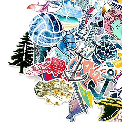 2 Stickers+Surfing+Cartoon+Vitality+Aesthetic