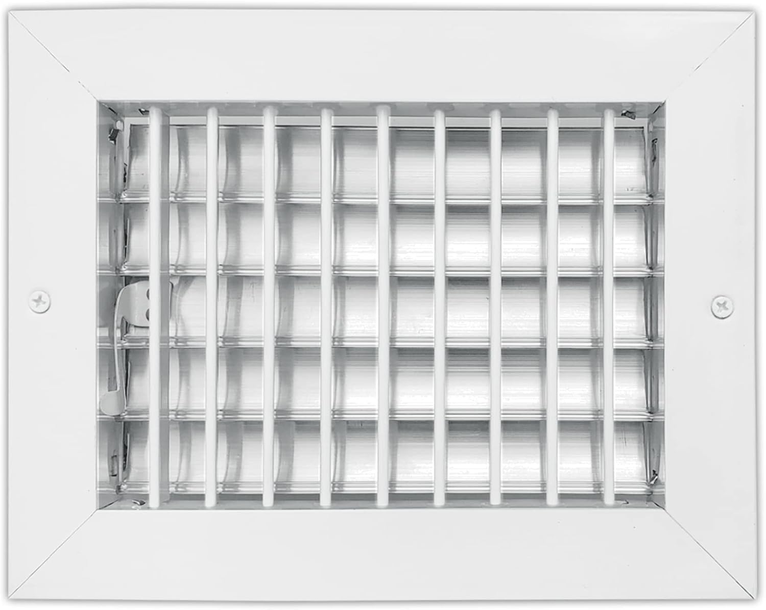 Registers, Grilles & Vents - Air 360 Air Vent Covers Wall AC Grille – Premium 8 x 6 Inch Register Vent Cover – Durable Rustproof Aluminum Wall Vent – Multi-Shutter Damper – Individually Adjustable Front Blades, White