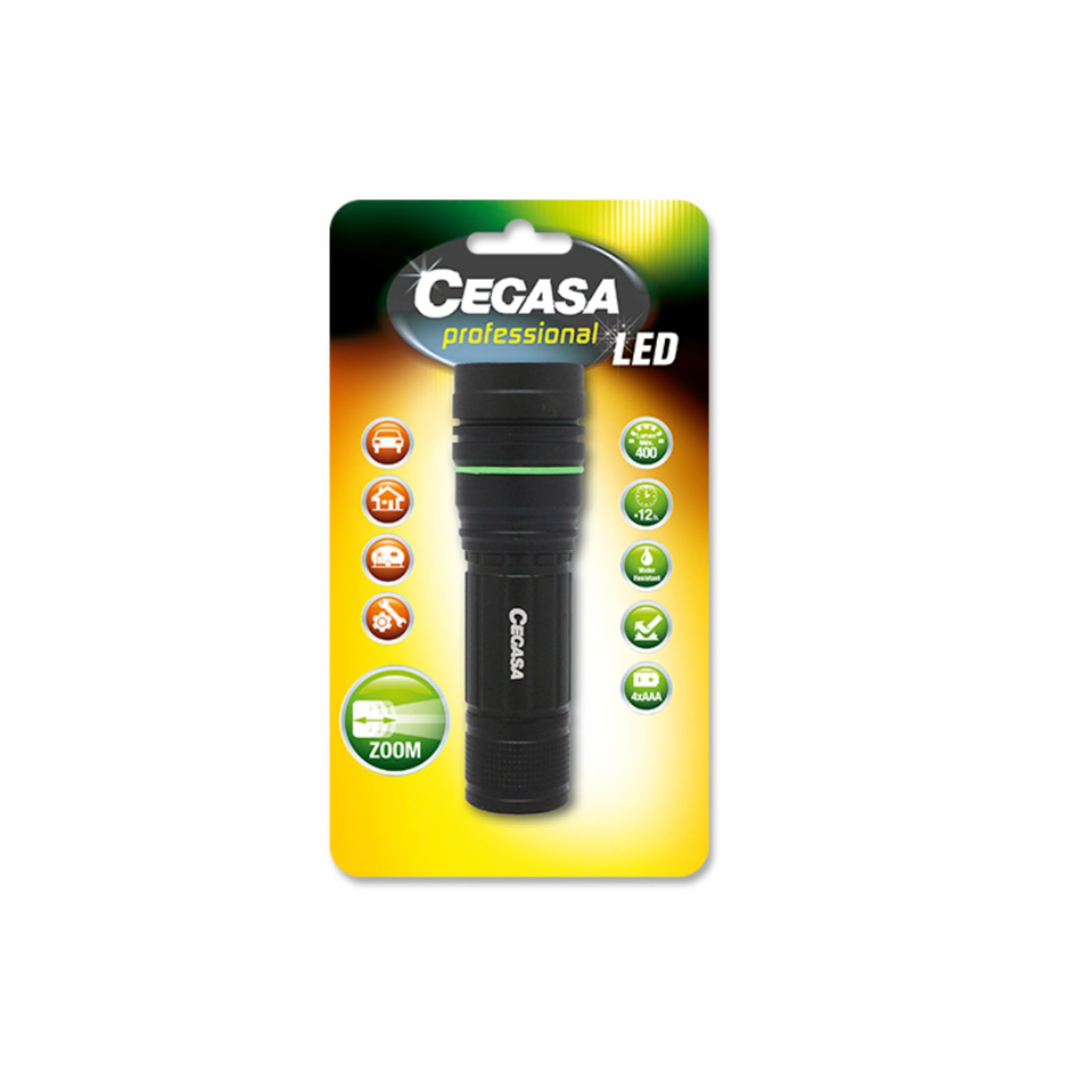 cegasa Flashlights, Aluminium, Black