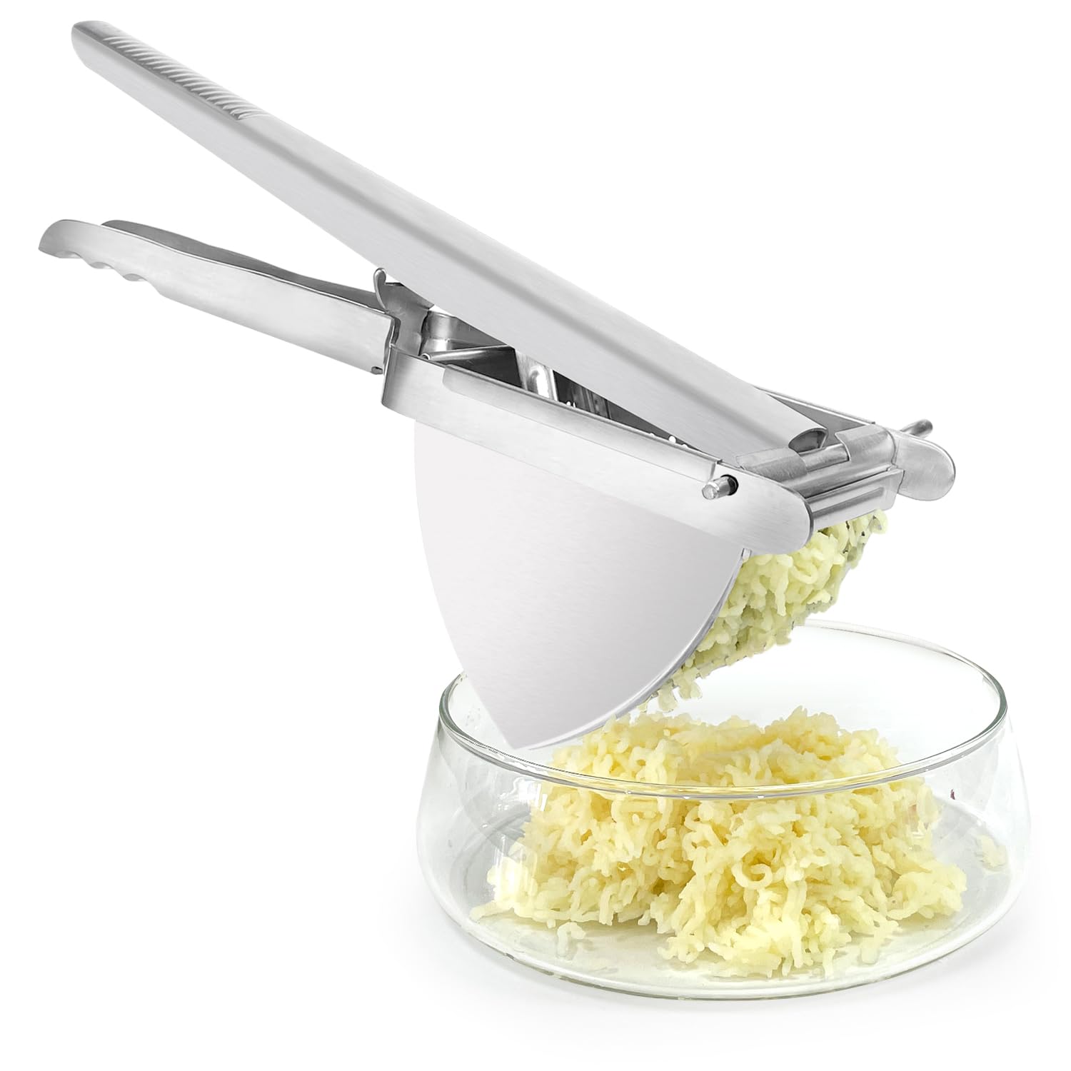 Photo 1 of LHS Heavy Duty Potato Ricer and Masher, Stainless Steel Potato Masher, Business Fruit Masher and Food Press for Commercial and Home Use, 2 Sides Holes