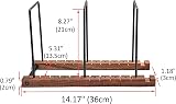 Yorkmills Vinyl Record Storage Rack Solid Walnut Display Shelf 50 LP Albums view 2