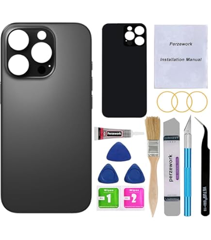 NuFix Replacement For LG G6 Back Glass Replacement With Camera Lens Fingerprint Back Battery Door Panel Housing