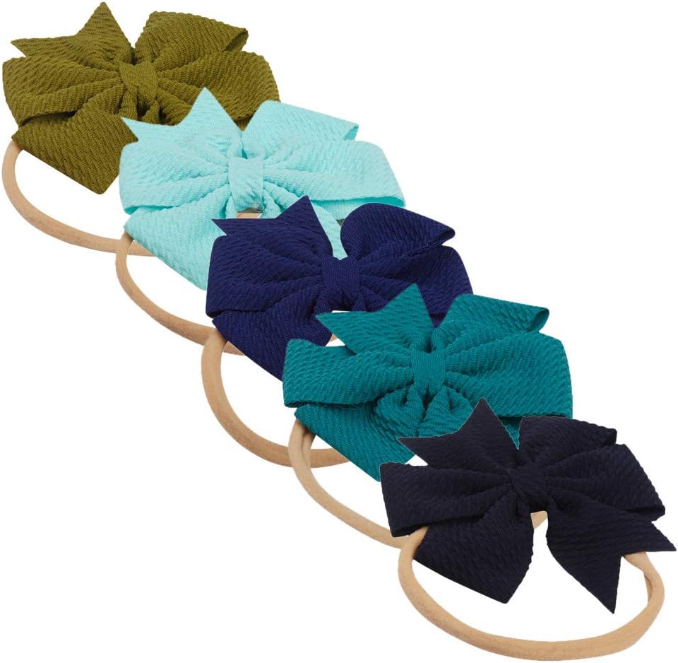 Rangement Pour Vetements Et Penderies Porte Bagages 5pc Filles Enfant Turban Bandeau Bande De Cheveux Arc Accessoires Chapeaux Cadeau Naissance Bebe Anniversaire Nœud Papillon En Nylon Souple Haute Elastique Bande De Cheveux Accessoire