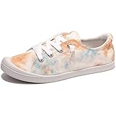 Womens Slip On Shoes, Comfort Canvas Sneakers with Low Top, Casual Fashion Shoes for Women Walking with Non Slip Rubber Outsole