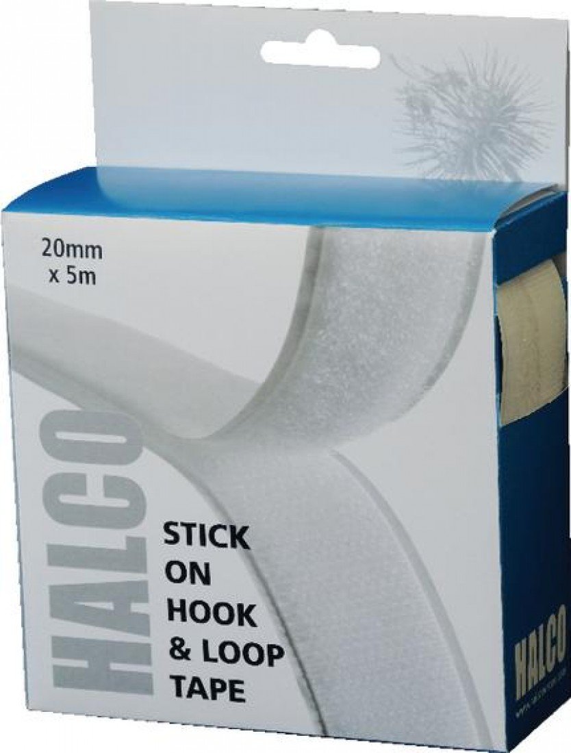 Halco Stick On Hook and Loop Roll 20mm x 5m 20AWHL5(BOX)