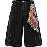 Aelfric Eden Detachable Kerchief Baggy Longline Jorts Casual Denim Shorts Y2K Streetwear Unisex Jean Shorts