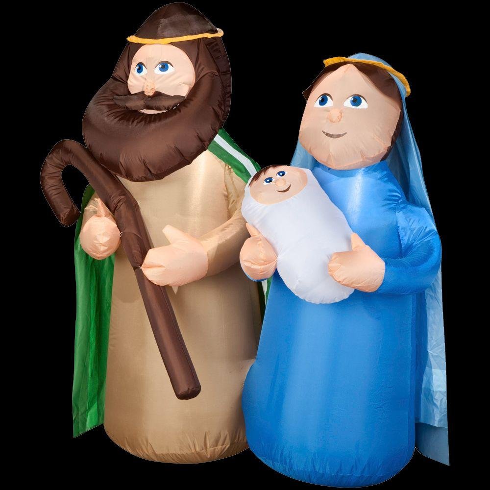 CHRISTMAS DECORATION LAWN YARD INFLATABLE AIRBLOWN MARY, JOSEPH & BABY