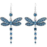 Retro Insect Pendant Drop Earring Dragonfly Designs for Women Girl Friendship Gifts