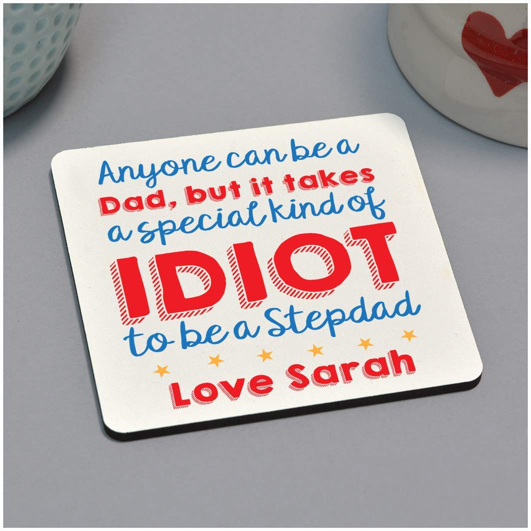 Novelty Gifts for Step Dad Stepdad PERSONALISED Special Kind of Idiot