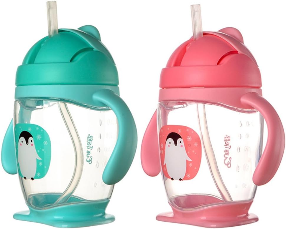 300 Ml Bebe Gobelet Anti Chute Col Large Poignee Bouteille De Paille Bebe Puericulture Tasses D Apprentissage Ad A Com Ec