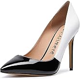 Castamere Womens High Heels Pointed-Toe Slip-on Stilettos Pumps 4Inch Heel Shoes