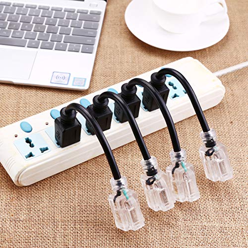 [UL Listed] Miady Short Power Extension Cord Outlet Saver, Female Plug
