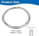 sourcing map 99.99% Zinc Wire Rod 3mm Dia 1000mm Length Anode High Purity Metal view 2