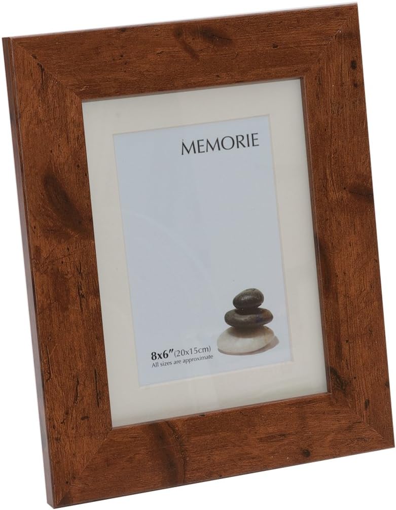 Memoire Frames Richmond Rustic 8 x 6-inch Photo Frame with Cream Mount to 6 x 4-inch